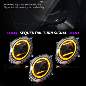 Faros Delanteros Archaic de Última Generación para MINI Cooper One D Cooper S F55 F56 F57 JCW Clubman F54 2014 en Adelante, Versión Halógena Original - Product Image 6