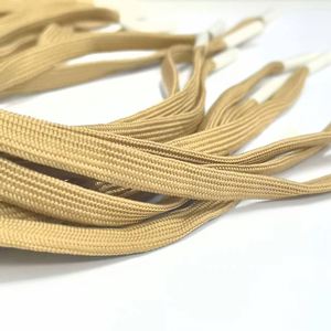 7mm <b>Braided</b> Flat Shoelace 100% Polyester Double Hollow Drawcord Cords <b>Accessories</b> Wholesale - Product Image 3