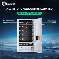 Système de stockage d'énergie extérieur Sunpal 100 kW Bess, armoire extérieure avec refroidissement liquide et à air forcé pour usage industriel
