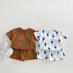 Nuovo Set di abbigliamento Casual a maniche corte in due pezzi estivo a stampa digitale forestale per uomo donna e bambino - Product Image 3