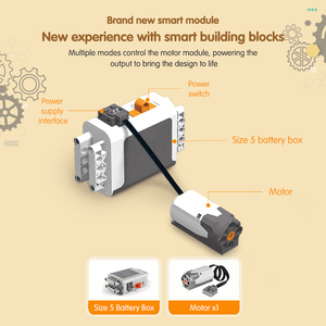 BC-225 Science Education Building Blocks 1:8 Scale 56-Piece DIY Toy ABS Plastic Fantasy Sci-Fi <strong>Deformation</strong> <strong>Robot</strong> Gear Machinery - Product Image 4