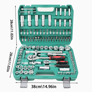108pcs OEM Advanced Steel Hand Car Repair Kit 1/2 Inch Drive Socket Ratchet <b>Wrench</b> Set 1 Set Hard Case Metric 108pcs 108pcs Ratc - Product Image 6