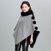 Vente en gros 2024 dernières dames fausse fourrure pull Cape haute qualité hiver chaud plaine femmes fourrure Poncho