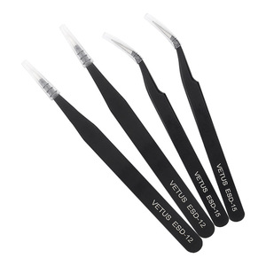 <span class=keywords><strong>Pince</strong></span> <span class=keywords><strong>à</strong></span> <span class=keywords><strong>épiler</strong></span> VETUS noire de qualité <span class=keywords><strong>suisse</strong></span> authentique d'origine pour l'extension de cils <span class=keywords><strong>professionnelle</strong></span> - Product Image 3