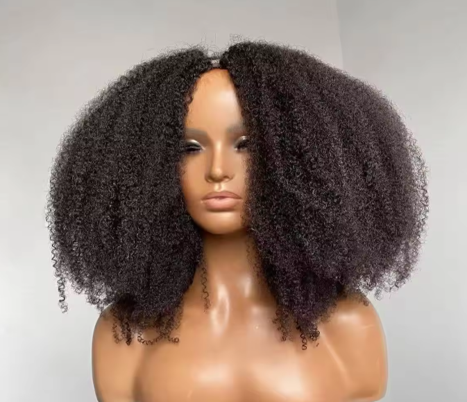 demi perruque afro crépus bouclés