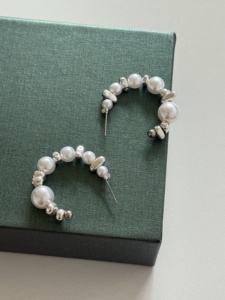 Boucles d'oreilles simples en argent sterling 925 pour femmes, bijoux délicats et raffinés pour tous les jours - Product Image 4