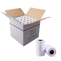 80x60 80x70 80x80 57x50 57x40 57x30 57x38 Gulungan Kertas Kasir Thermal Bebas BPA Kehalusan Tinggi Pencetakan UV Lapisan Tunggal