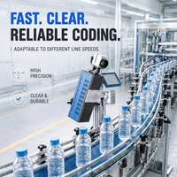 Codeur laser CO2 40W/60W pour ligne de bouteilles PET, marquage de code QR, date/de date d'expiration/de lot, haute précision, économie d'énergie, surveillance à distance