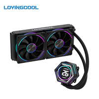 Refroidisseur liquide Lovingcool en gros 240 mm pour PC de jeu, refroidisseur AIO pour processeur, couvercle de pompe personnalisable, conception de logo, échantillon disponible