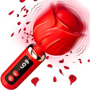 Mini Masajeador Amazon Rose M-B890, Silicona Roja, ABS, Pantalla Digital, Vibración Silenciosa, Vibrador de Punto G para Mujer - Product Image 3