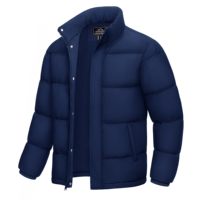 Veste d'hiver en duvet personnalisée avec logo, vente en gros, manteaux en duvet personnalisés pour hommes, vestes en duvet pour hommes