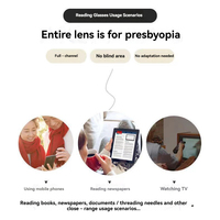 Lunettes de lecture presbyopes ODM élégantes et luxueuses en résine, sans monture, à bords taillés en diamant, anti-lumière bleue, pour personnes d'âge moyen et âgées