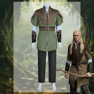 Disfraz de Legolas, conjunto completo, capa verde y marrón, chaleco, pantalones, disfraz de Halloween para hombre y adulto, película El Señor de los Anillos - Product Image 2