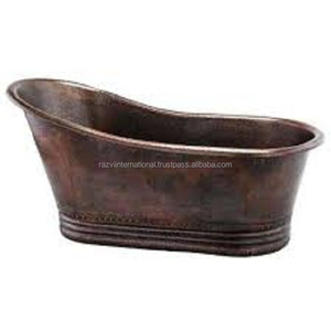 Bañera Ovalada Moderna de Cobre Hecha a Mano con Diseño Ecológico Sin Tapa, Bañera Premium para Baño - Product Image 5