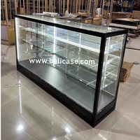 Vitrine en verre 70 ''vitrine pour magasin de fumée vitrine en aluminium vitrine de comptoir en verre avec porte coulissante