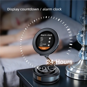 แท่นชาร์จไร้สายแม่เหล็กอัจฉริยะพร้อมหน้าจอ |   หน้าจอสัมผัสทรงกลมขนาด 3.8 ซม. แสดงเวลา/สถานะแบตเตอรี่ |   3-เอ็กซ์เซส 720 °   การปรับแต่งฟรี - Product Image 2