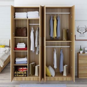 AILICHEN <span class=keywords><strong>Porte</strong></span> d'armoire en bois massif 2 coffre contracté et contemporain économique simple plaque <span class=keywords><strong>manteau</strong></span> armoire - Product Image 4