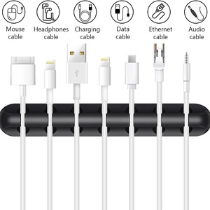 Silicone Cable Holder Clips, Cable Management Cord <strong>Organizer</strong> Clips Self Adhesive <strong>for</strong> <strong>Desktop</strong> - Product Image 4