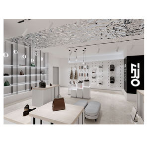 Meubles de présentation de chaussures, éclairage, design mural, décoration de <span class=keywords><strong>magasin</strong></span>, style minimaliste italien, sur mesure. - Product Image 5