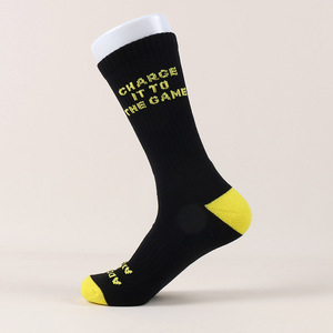 Chất lượng cao Thiết kế tùy chỉnh đệm đào tạo Đen vớ người đàn ông logo thể thao CREW SOCKS - Product Image 2