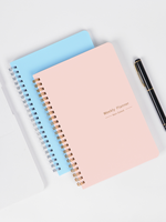 Agenda hebdomadaire non daté A5 personnalisé agenda planificateur couverture rigide reliure en spirale rêves objectif Journal avec organisateurs imprimés