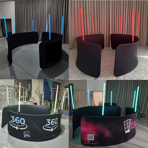 360 Led <span class=keywords><strong>Photo</strong></span> <span class=keywords><strong>Booth</strong></span> Runde Hintergrund Zelt Gehäuse Studio Hintergrund wand für Party-Events - Product Image 4