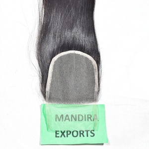 100% cabello de visón indio crudo Virgen sin procesar 5*5 cierre Hd cutícula recta alineada proveedor natural cabello humano disponible - Product Image 1
