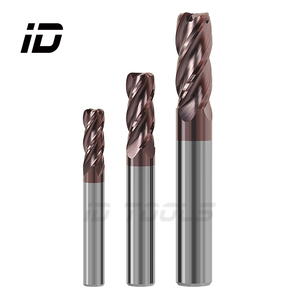 Wholesale OEM/ODM 4 Flutes Tungsten Carbide Endmill Corner Radius Unequal Spiral Unbalanced 45 Helix HRC55 AlTin Coated - Product Image 2