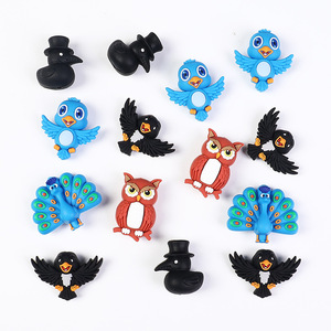 Colorful <b>Silicone</b> Animal <b>Beads</b> For Pen Decoration Mixed Shapes Owl Peacock Bird Charms DIY Accessories - Product Image 3