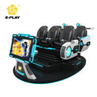 EasyPlay VR Magic UFO, simulateur VR 9D pour 6 joueurs, chaise à mouvement avec 35 jeux et vidéos pour usage commercial