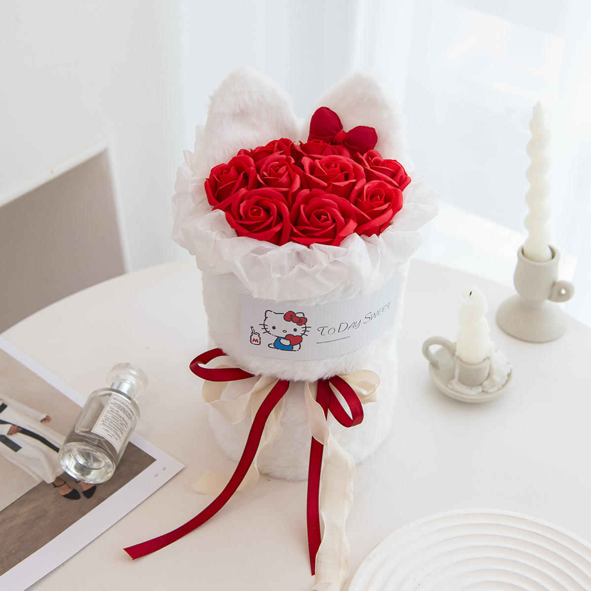 EAR Style-9ดอกไม้ [เคธี่แดง]