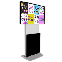 Pantalla táctil de 43 pulgadas, quiosco de vídeo digital LCD giratorio automático para publicidad e iluminación interior