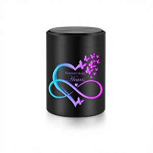 <b>Small</b> <b>Urn</b> <b>for</b> <b>Human</b> <b>Ashes</b> 2.6 Inch <b>Urn</b> <b>for</b> <b>Ashes</b> Adult Male Female Aluminum Keepsake Black <b>Urn</b> With Free Velvet Bag - Product Image 1
