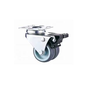 2 inç hareketli TPR Caster tekerlek ayakta raflar çamaşır makineleri ve buzdolapları hint - Product Image 2