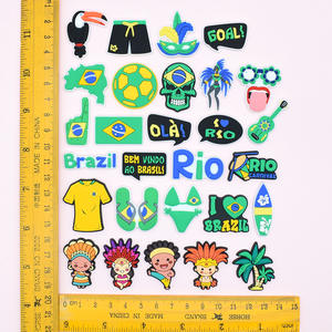 Amuletos de PVC para Zapatos con Diseño de Fútbol Brasileño, Accesorios Unisex Inspirados en el Fútbol - Product Image 2