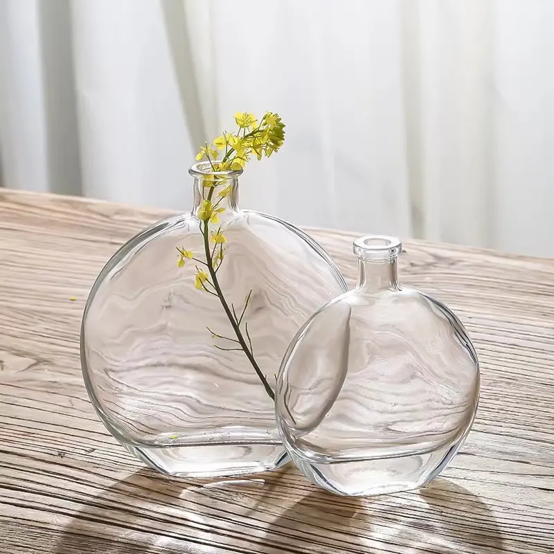 フレンチライト高級ガラス花瓶クリアガラスボトルデコレーション