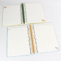 Carnet scolaire A4 spirale avec couverture en tissu motif chiot de jardin, 200 pages, impression UV, multicolore, logo personnalisé, idée cadeau pour enfants