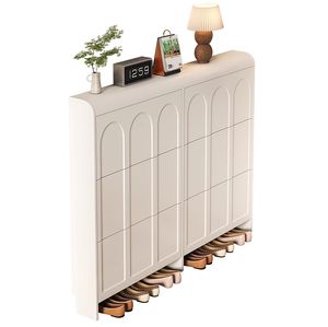 Scarpiera Ribaltabile Ultrasottile Stile Crema per Ingresso <span class=keywords><strong>Casa</strong></span> - Novità 2025 Mobile Contenitore da Ingresso Integrato <span class=keywords><strong>di</strong></span> Grande Successo - Product Image 6