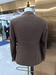 Completo Formale da Uomo Marrone 3 Pezzi Taglie Forti, Smoking Aderente Vintage Scozzese con un Bottone, Giacca, Gilet e <span class=keywords><strong>Pantaloni</strong></span> - Product Image 5