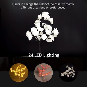 <b>LED</b> Rose Tree <b>Light</b> 45cm 24LED <b>Plug</b>-<b>In</b> Middle Size Romantic Flower Night <b>Light</b> for Wedding Bedroom Indoor Decoration - Product Image 3