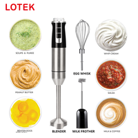 Mixeur Plongeant Multifonctionnel Robuste à Vitesse Variable avec Bouton Poussoir pour Smoothies et Usage Domestique de Bonne Qualité