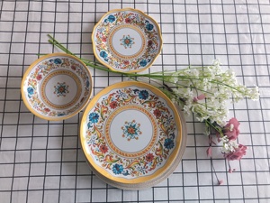 Ensemble de <span class=keywords><strong>vaisselle</strong></span> en mélamine Granny Chic Retro Design Old Art ensembles de <span class=keywords><strong>vaisselle</strong></span> en plastique écologique - Product Image 2