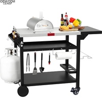 Table de Barbecue pliante extérieure en fer léger en acier inoxydable activité multifonctionnelle Durable assaisonnement casier à vin Villas
