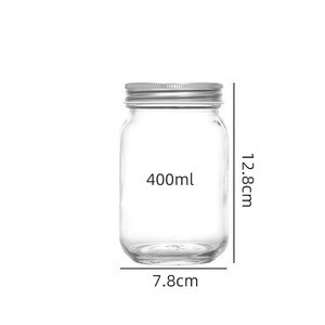 Barattolo in Vetro Rotondo Personalizzabile con Logo, 250ml 350ml 380ml 730ml, con Tappo in Metallo per Conservazione Alimenti, Sigillatura di Caramelle, Zucchero, Marmellata, <span class=keywords><strong>Miele</strong></span> - Product Image 5