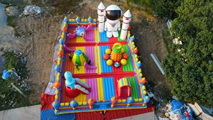 Trampolín inflable al aire libre Casa grande de rebote Parque temático inflable gigante Castillo hinchable grande Combo Parque infantil para alquilar - Product Image 2