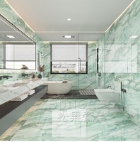 Carrelage en porcelaine vert marbré 750x1500mm, antidérapant, pour sol et mur extérieur, luxueux, pour chambre et salon