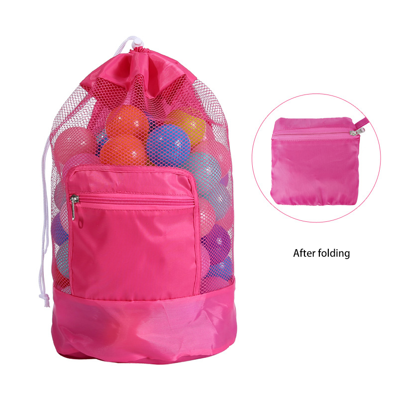 Grand sac maille carré rose rouge 48 _ 24cm