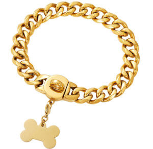 थोक अनुकूलन स्टेनलेस स्टील सामग्री सोने की चेन कुत्ते कॉलर चेन कुत्तों के लिए - Product Image 5