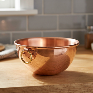 Bol de service en cuivre artisanal avec poignées décoratives, bol à mélanger en cuivre de qualité supérieure, bol de service et de mélange pour la cuisine et la maison - Product Image 6