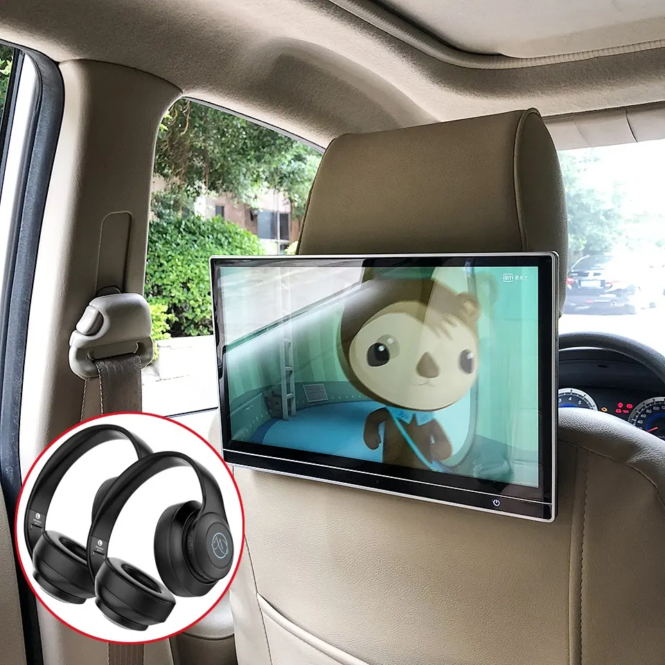 Включая Наушники Android 10 автомобильный тв монитор подголовник DVD-плеер универсальный для Land Rover BENZ BMW AUDI Porsche Jeep Toyota Honda